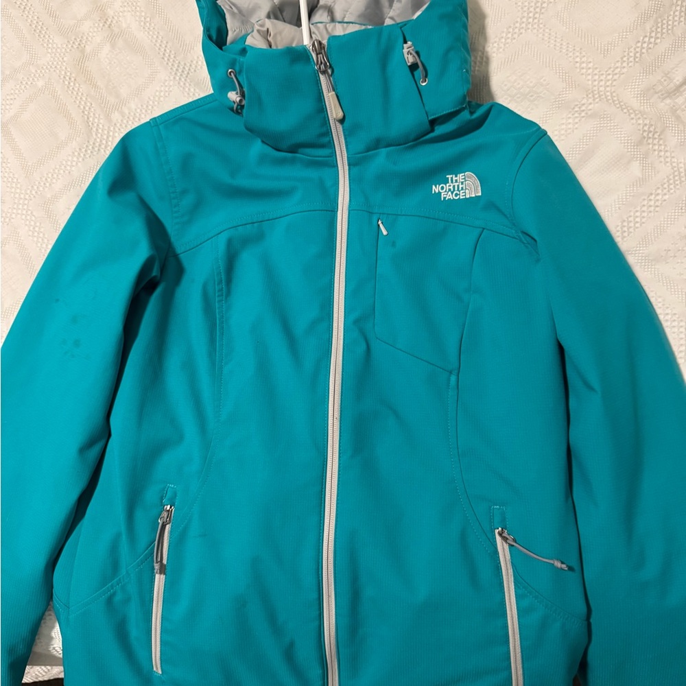 The North Face Women's Teal Jacket Windbreaker Thick Material